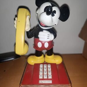 Vintage The Mickey Mouse Phone Landline Push Button Telephone 1976 Disney